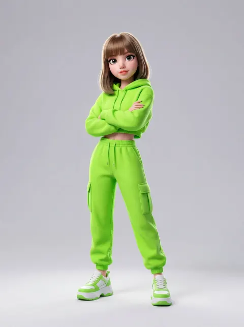 Pixar-Style KPOP Idol 3D Render