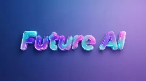 Futuristic Fluffy Glass Typography