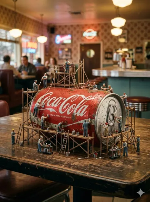 Tiny Workers Restore Coke And Chanel