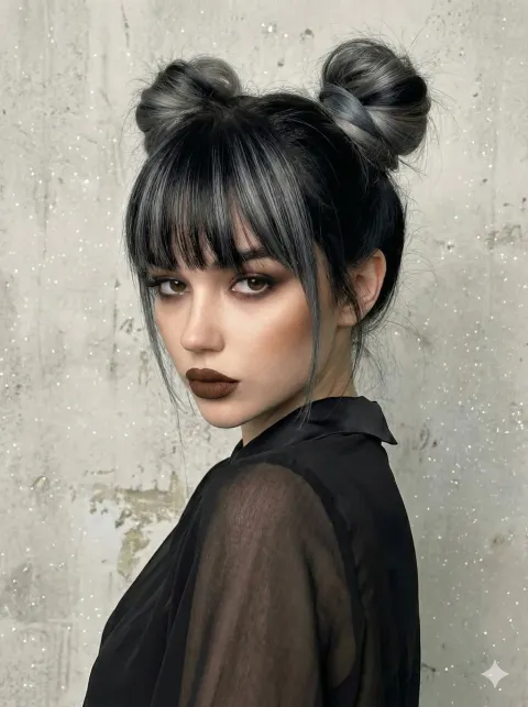 Mysterious Space Buns Creative Portrait