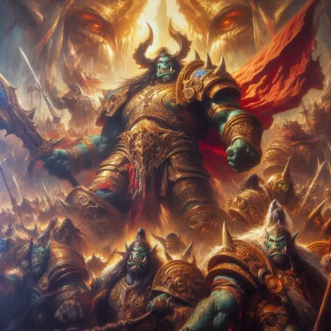 Dramatic depiction of the orcish invasion