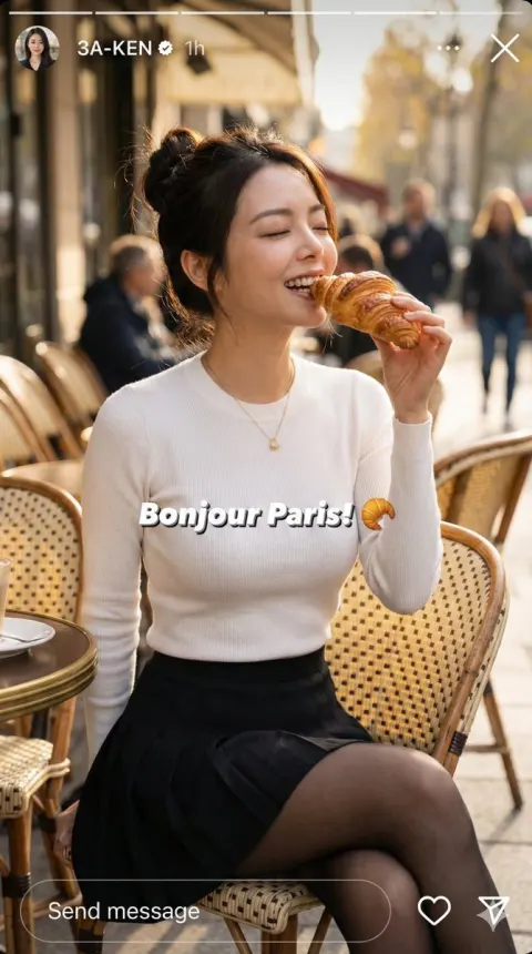 Paris Morning Cafe Croissant