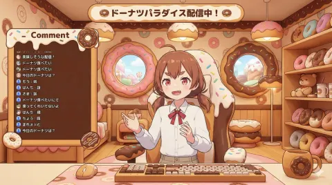 Donut Themed VTuber Stream