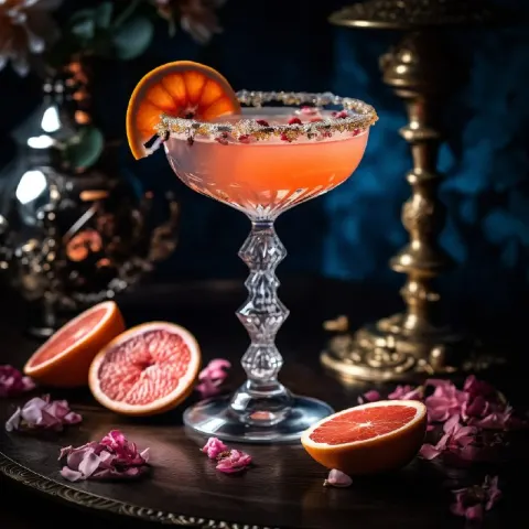 Moody dark dramatic goth themed drinks