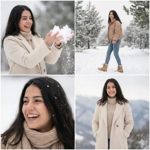 Joyful Winter Snow Aesthetic