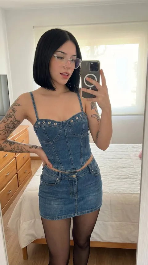 Denim Mirror Selfie Portrait 8K