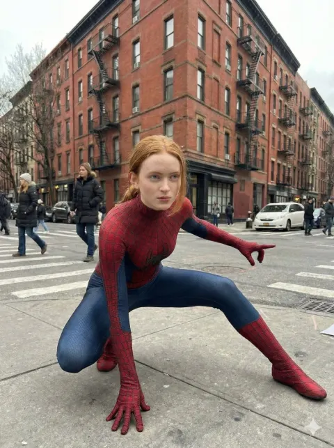 Spider-Girl NYC Street Candid