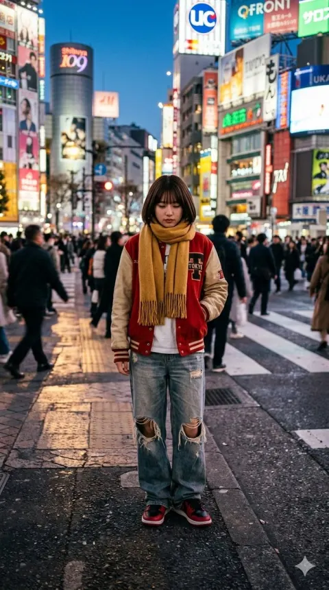 Shibuya Dusk Solitary Girl