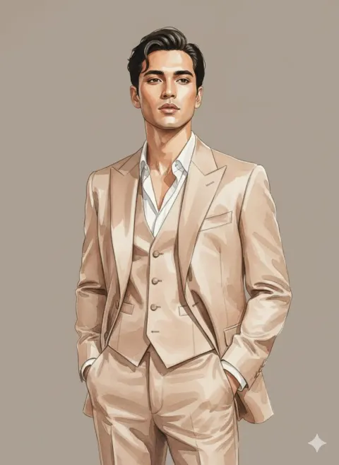 High End Watercolor Fashion Portrait