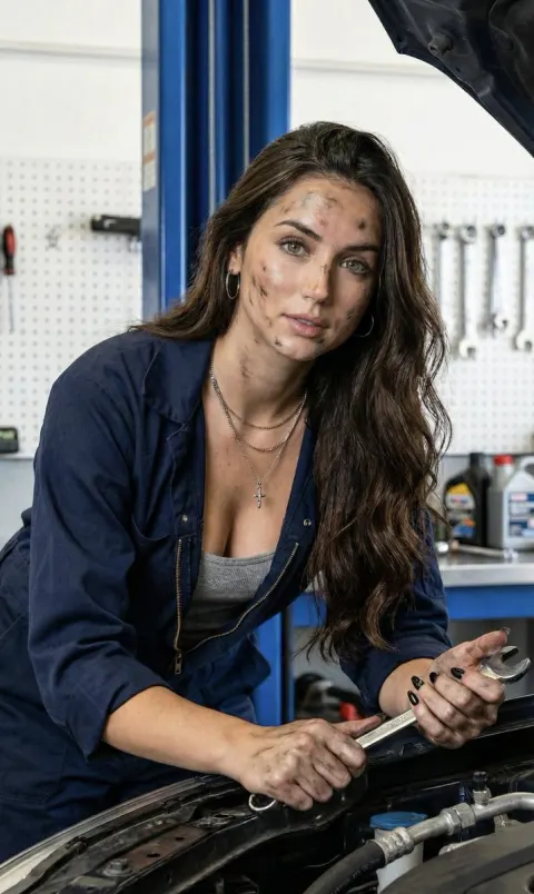 Grease-Stained Beauty Under the Hood