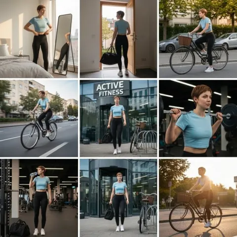 Cinematic Fitness Journey Collage