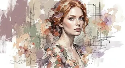 Expressive Mixed Media Portrait Aesthetics
