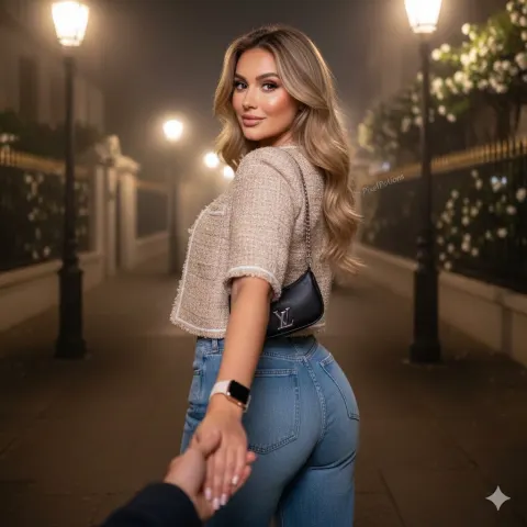 Night Walk Fashion Portrait