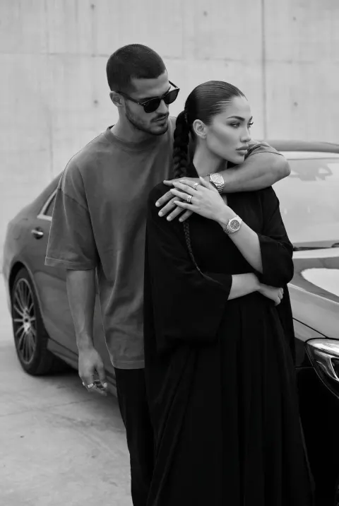 Luxury Car Couple Fashion Portrait