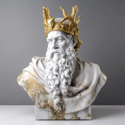 Complex surreal sculpture of king