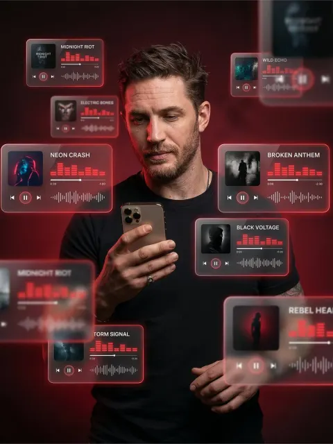 Futuristic Music AR Poster Design