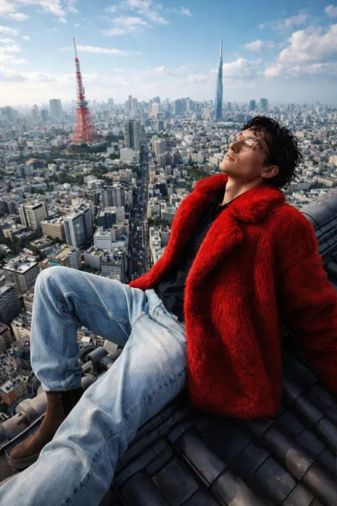 Giant Model Over Tokyo Dreamscape