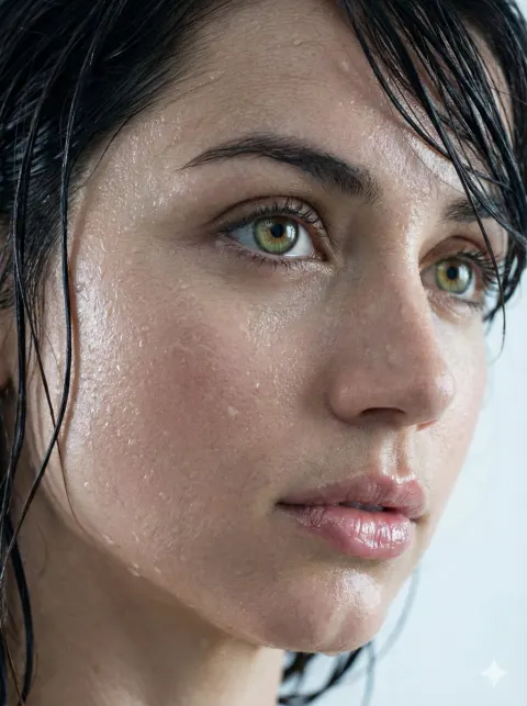Hyper-Realistic Wet Skin Render