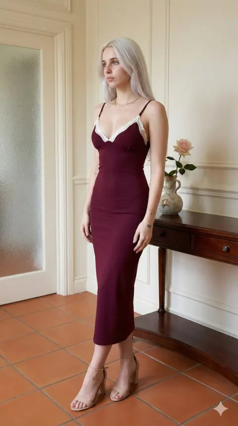 Burgundy Bodycon Fashion