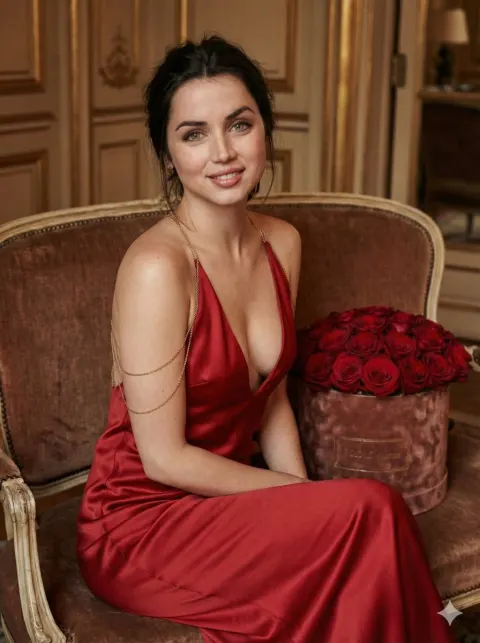 Romantic Opulence Red Dress