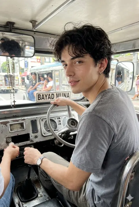Realistic Jeepney Driver Candid Shot