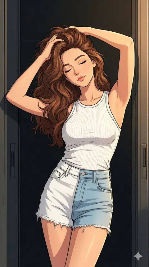 Golden Hour Anime Girl