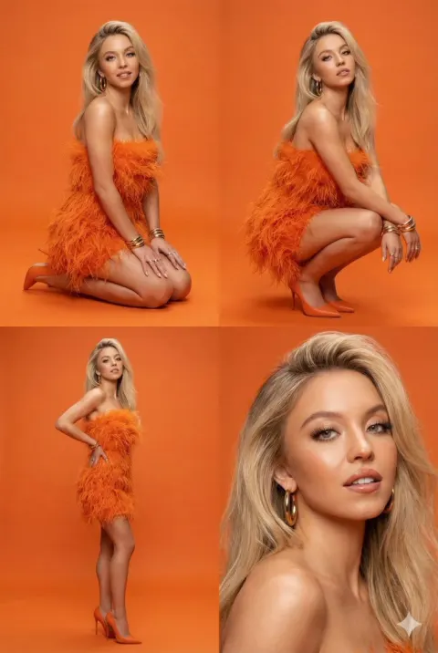 Orange Feather Couture Vision