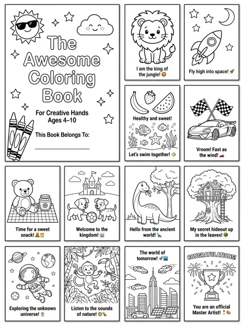 Awesome Coloring Book for Kids