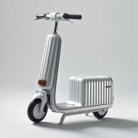 Rimowa aluminum luggage electric scooter