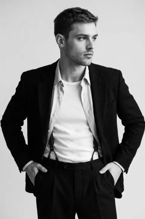 Vintage Monochrome Male Portrait