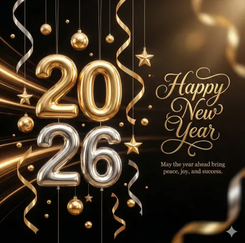 Luxury New Year Card