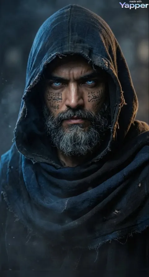 Mysterious Hooded Warrior Portrait