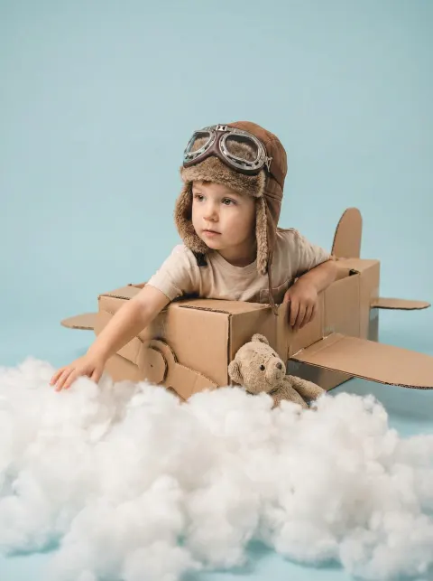 Little Pilot Cardboard Plane
