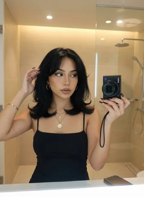 Bathroom Mirror Selfie Girl