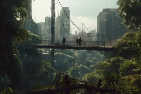 Jungle rope bridges
