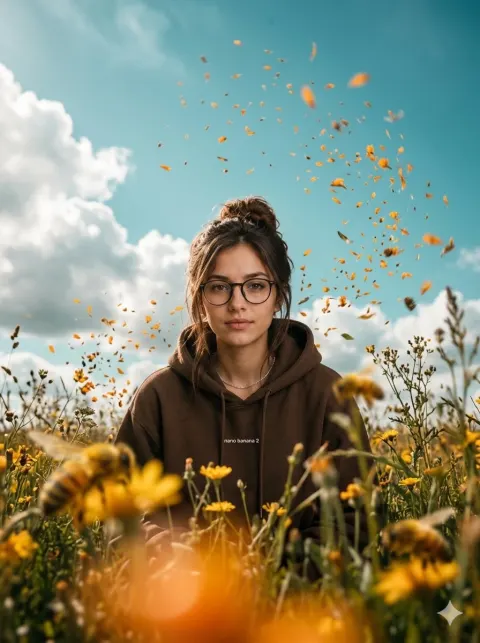 Cinematic Portrait in Wildflowers