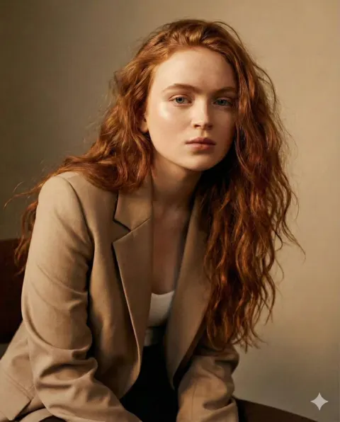 Red-Haired Fashion Diva Shoot
