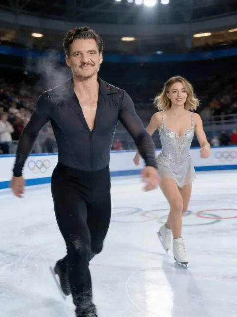 Celebrities Figure Skating Olympics Moment
