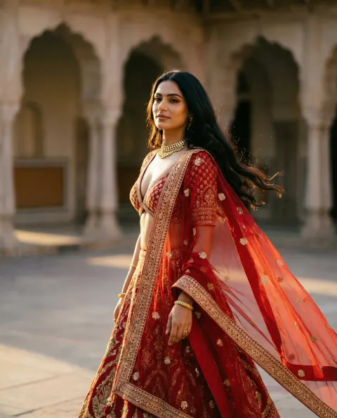 Royal Indian Bride Cinematic Portrait