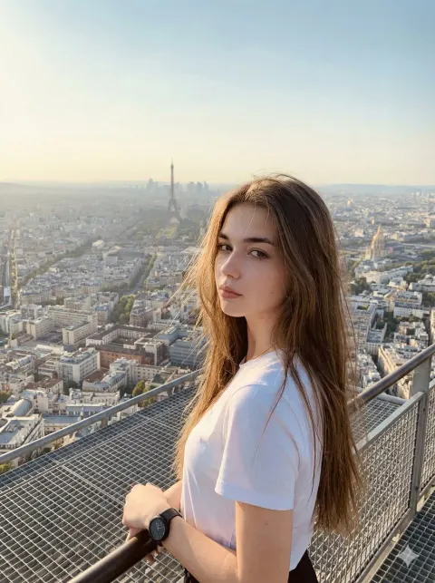 Golden Freedom Above Paris