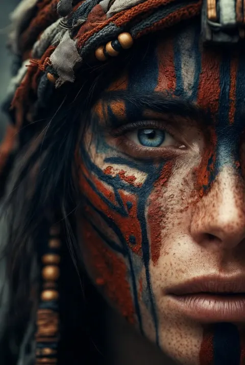 Dramatic Tribal Woman Portrait
