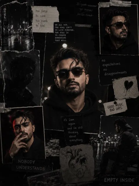 Dark Torn Page Portrait