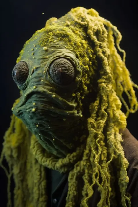 Slime Mold Star Wars Creature With Dreads Portrait