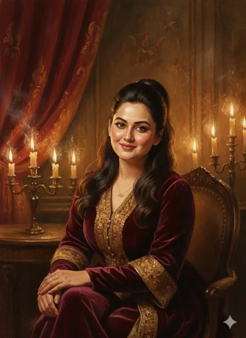 Baroque Candlelight Portrait Art
