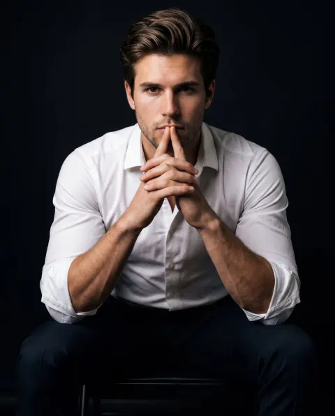 Thoughtful Portrait in Deep Shadow