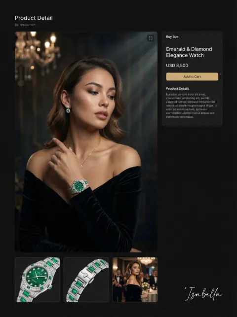 Luxury Emerald Watch Cinematic Portrait