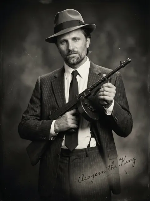 Aragorn 1930s Mobster Portrait