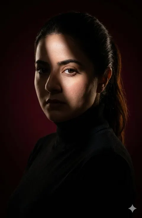 Cinematic Dark Luxury Fashion Portrait