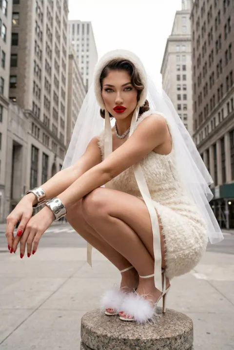Editorial Street Fashion Bride Portrait
