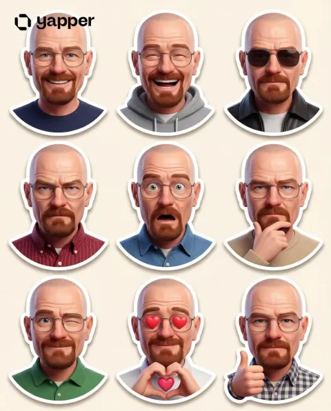Premium Pixar 3D Character Sticker Set